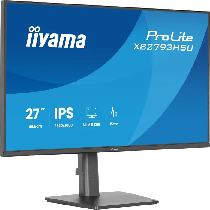 iiyama ProLite XB2793HSU-B1 - 27 - FullHD, IPS, HDMI, DP, USB-Hub, Lautsprecher, 120Hz Panel