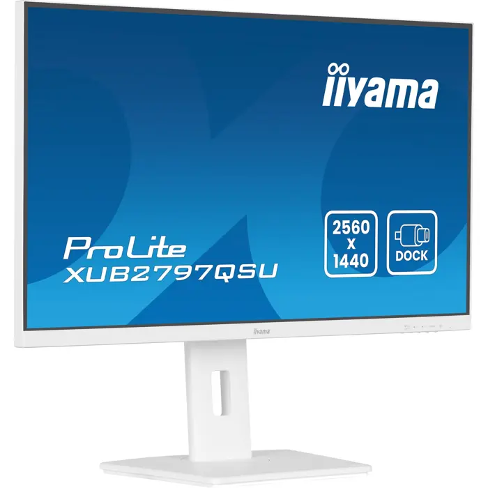 iiyama ProLite XUB2797QSU-W2, LED monitor - 27 - white (matt), QHD, IPS, USB hub, Adaptive Sync, 100Hz panel