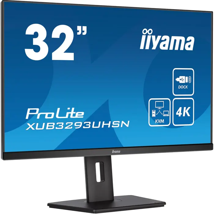 iiyama ProLite XUB3293UHSN-B5, LED monitor - 31.5 - black, Ultra HD/4K, HDMI, DisplayPort, USB-C, IPS