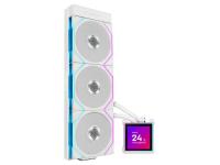 Komplet za tekočinsko hlajenje AIO Liquid Cooler Lian Li HydroShift II LCD-S 360TL, ARGB, bel - GHS2LCDS36TW