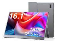 Prenosni monitor 16.1'' (41 cm) QHD IPS 180Hz, mHDMI, USB-C, zvočniki, ovitek, ARZOPA Z3FC - Z3FC-GREY