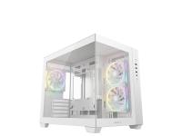 Računalniško ohišje DeepCool CG330 3F WH, micro-ATX, kaljeno steklo, belo - R-CG330-WHNGM3-G
