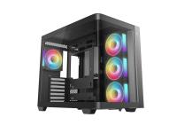 Računalniško ohišje DeepCool CG530U 4F, ATX, Midi-Tower, ARGB, ukrivljeno steklo, črno - R-CG530U-BKAGA4-G