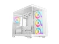 Računalniško ohišje DeepCool CG530U 4F WH, ATX, Midi-Tower, ARGB, ukrivljeno steklo, belo - R-CG530U-WHAGA4-G