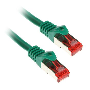 InLine Patchkabel Cat.6, S/FTP (PiMf), 250MHz, green - 0,5m 76450G