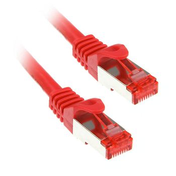 InLine Patchkabel Cat.6, S/FTP (PiMf), 250MHz, red - 1m 76411R