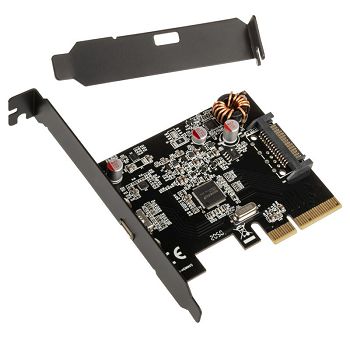 InLine interface card, PCIe x4, USB 3.2 Gen.2x2, 1x USB Type-C 76660F
