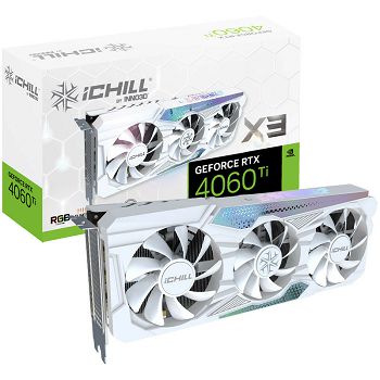 INNO3D GeForce RTX 4060 Ti iChill X3 White, 8192 MB GDDR6 C406T3-08D6X-17113280