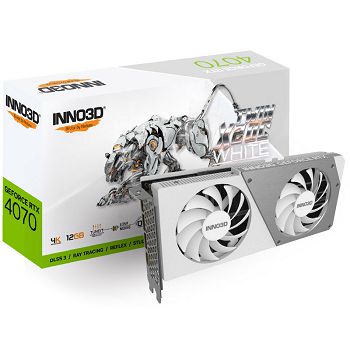 INNO3D GeForce RTX 4070 TWIN X2 OC White, 12288 MB GDDR6X N40702-126XX-185252W