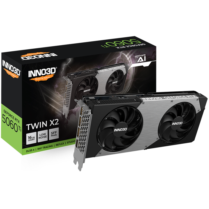 INNO3D GeForce RTX 5060 Ti Twin X2, 16384 MB GDDR7-N506T2-16D7-191073N