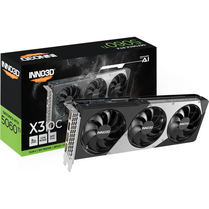 INNO3D GeForce RTX 5060 Ti TWIN X3 OC 8GB, graphics card DLSS 4, 3x DisplayPort, 1x HDMI 2.1