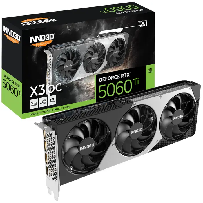INNO3D GeForce RTX 5060 Ti X3 OC, 16384 MB GDDR7-N506T3-16D7X-191073L