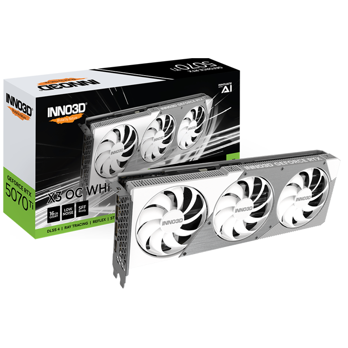 Inno3D GeForce RTX 5070 Ti X3 OC WHITE NVIDIA 16 GB GDDR7