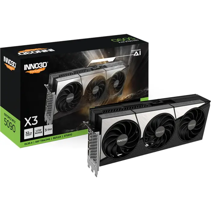 INNO3D GeForce RTX 5090 X3, graphics card DLSS 4, 3x DisplayPort, 1x HDMI 2.1