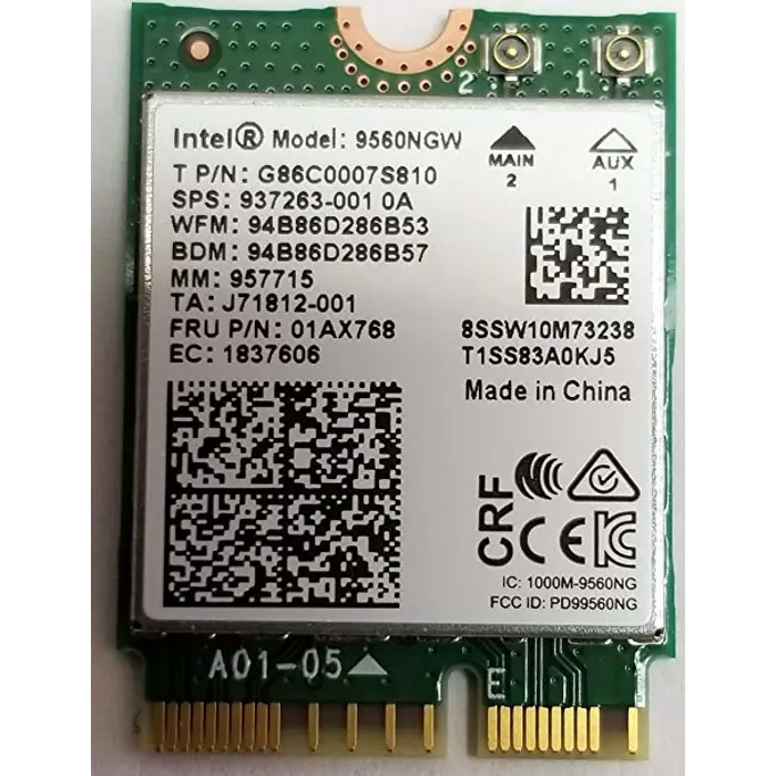 Intel Dual Band Wireless AC 9560 M.2 wireless LAN adapter (Bulk)