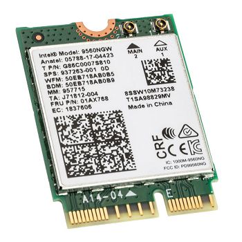 Intel Dual-Band Wireless-AC 9560, WLAN + Bluetooth 5.1 Adapter - M.2/E-key, CNVi 9560.NGWG.NV
