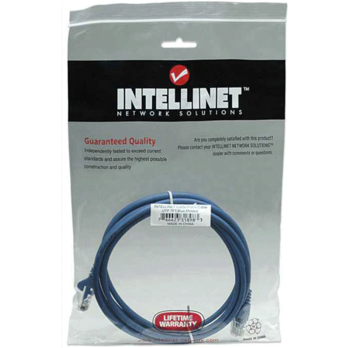 Intellinet Cat5e, CCA, U/UTP, PVC, RJ45, 2m, plavi