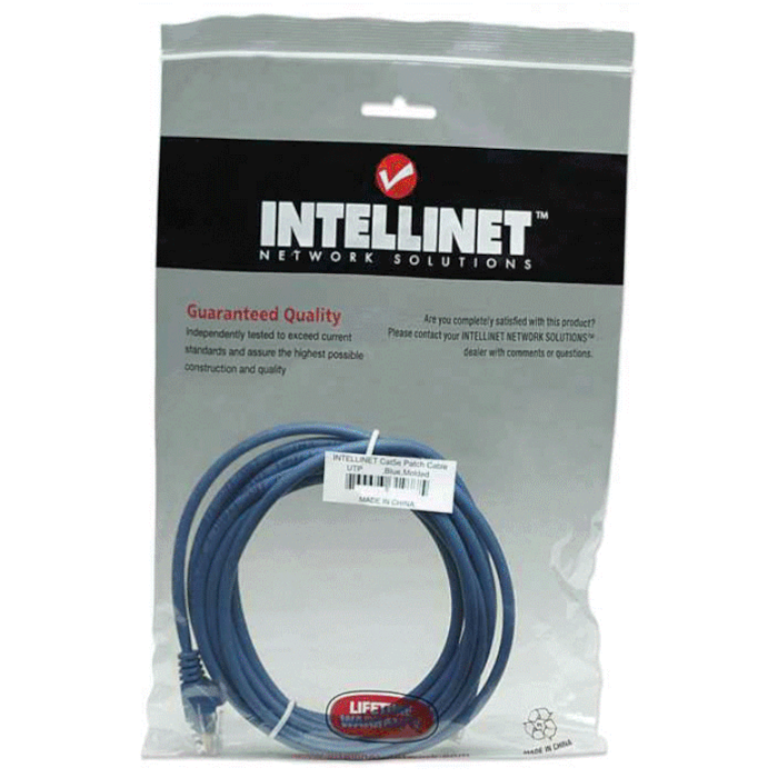 Intellinet Cat5e, CCA, U/UTP, PVC, RJ45,7.5m,plavi