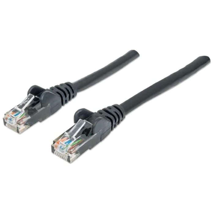 Intellinet Cat6, CCA, U/UTP, PVC, RJ45, 1m, crni