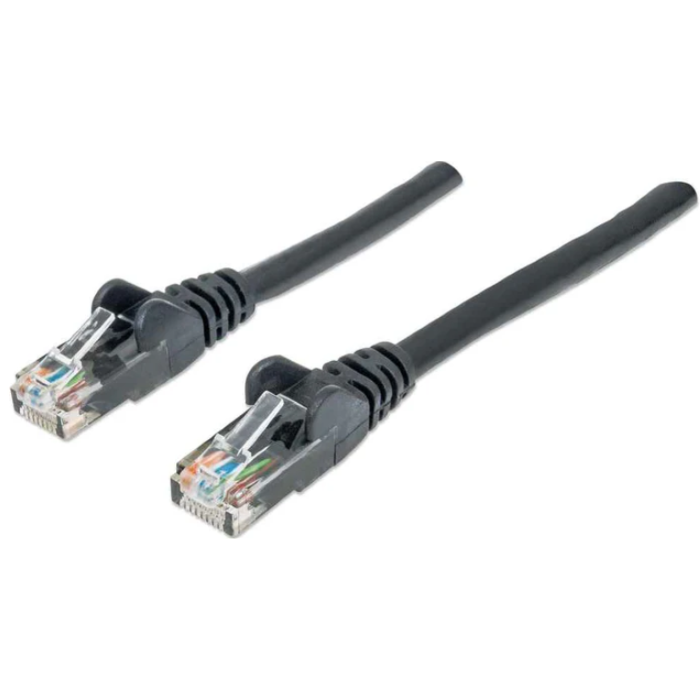 Intellinet Cat6, CCA, U/UTP, PVC, RJ45, 2m, crni