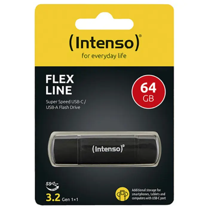 Intenso Flex Line 64 GB (black, USB-C and USB-A)