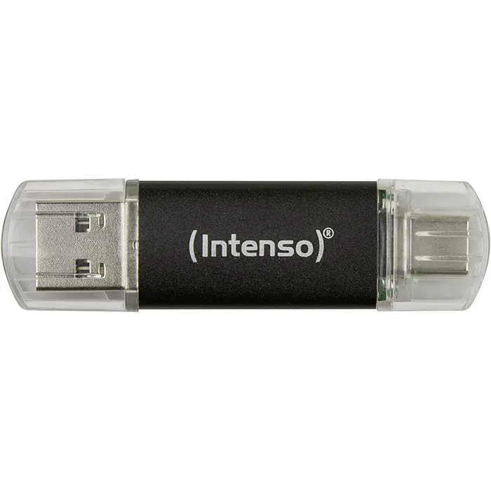 Intenso Twist Line 128 GB, USB stick (anthracite/transparent, USB-A 3.2 Gen 1, USB-C 3.2 Gen 1)
