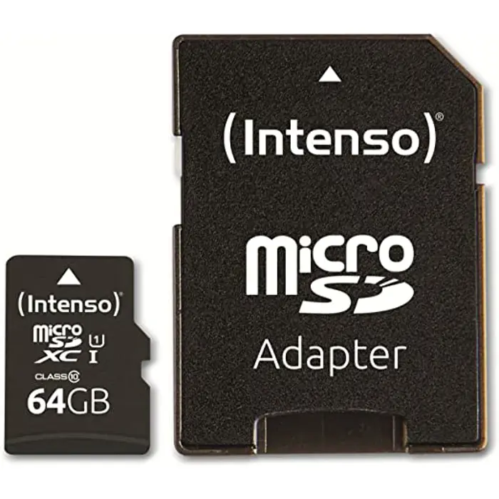 Intenso UHS-I Performance 64 GB microSDXC, memory card (black, UHS-I U1, Class 10)