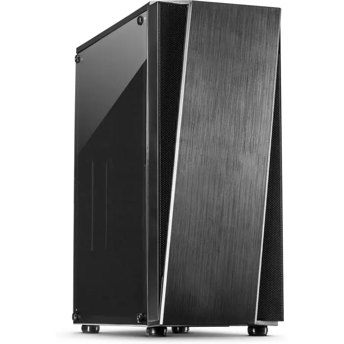 Inter-Tech T-11 TELEVEN, tower case (black, side part made of acrylic glass)