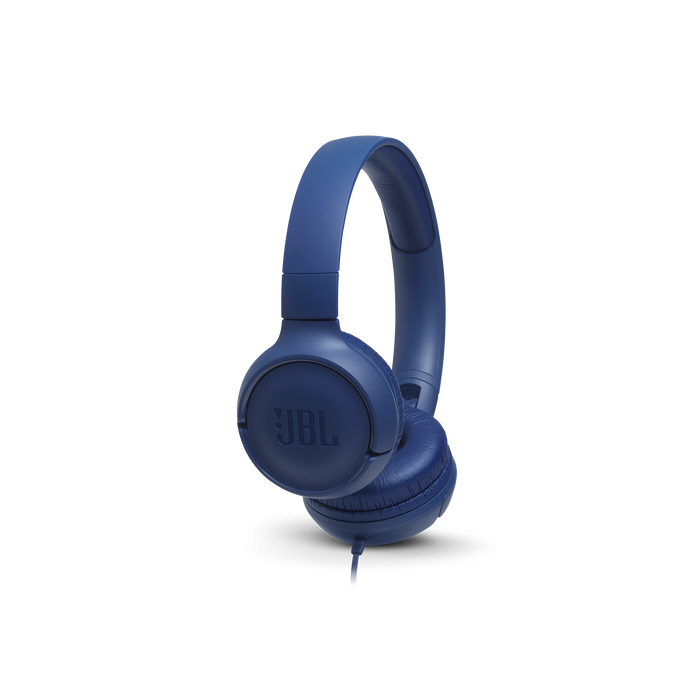 JBL Tune 500 headphones with microphone, blue
