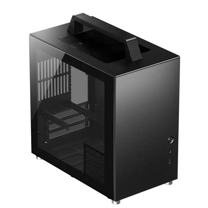 Jonsbo T8 PLUS Mini-ITX Case, Tempered Glass - black