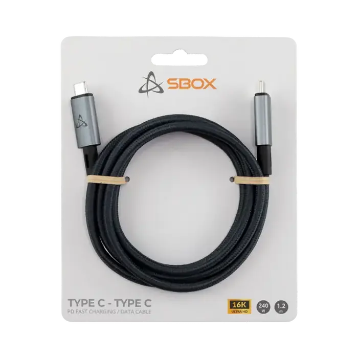 KABEL SBOX Type-C Type-C 240W 80Gbps 16K/60Hz
