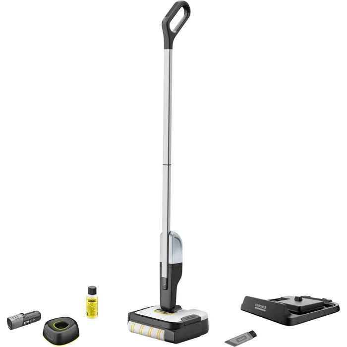 Kärcher hard floor cleaner FC 2-4 Battery Set (white/black, including replacement battery and charger)