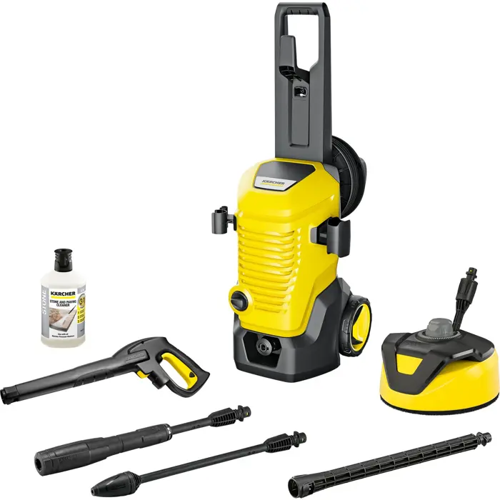 Kärcher high-pressure cleaner K 5 WCM Premium Home (yellow/black, with dirt blaster, hose reel and surface cleaner)