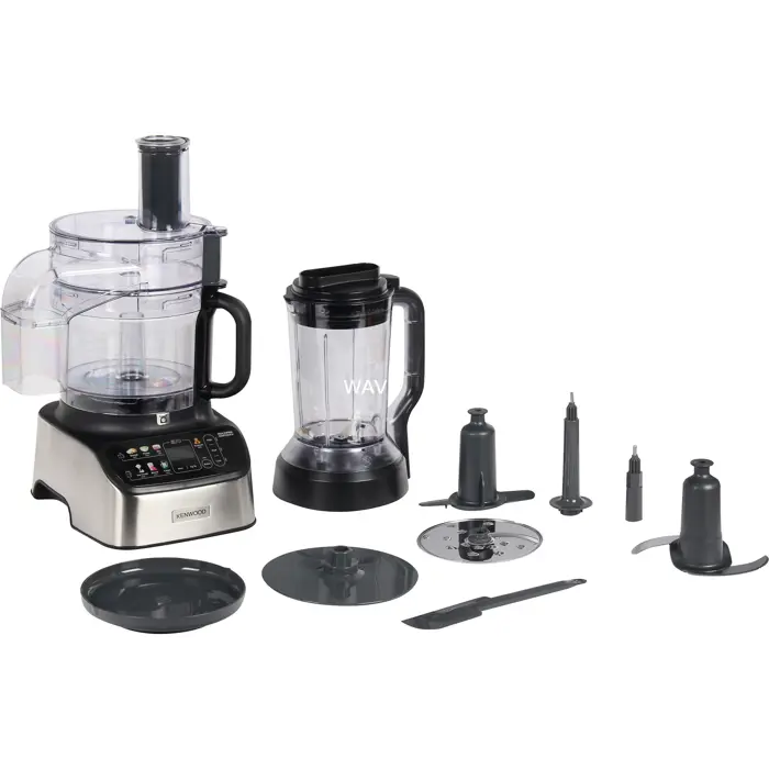 Kenwood MultiPro OneTouch Compact Food Processor (silver/black, 1,000 watts, integrated scale, blender attachment)