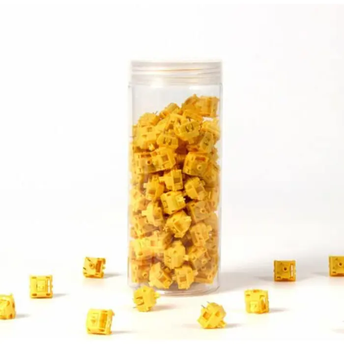 Keychron Gateron Cap V2 Golden-Yellow Switch Set, Key Switches (Yellow, Pack of 110)