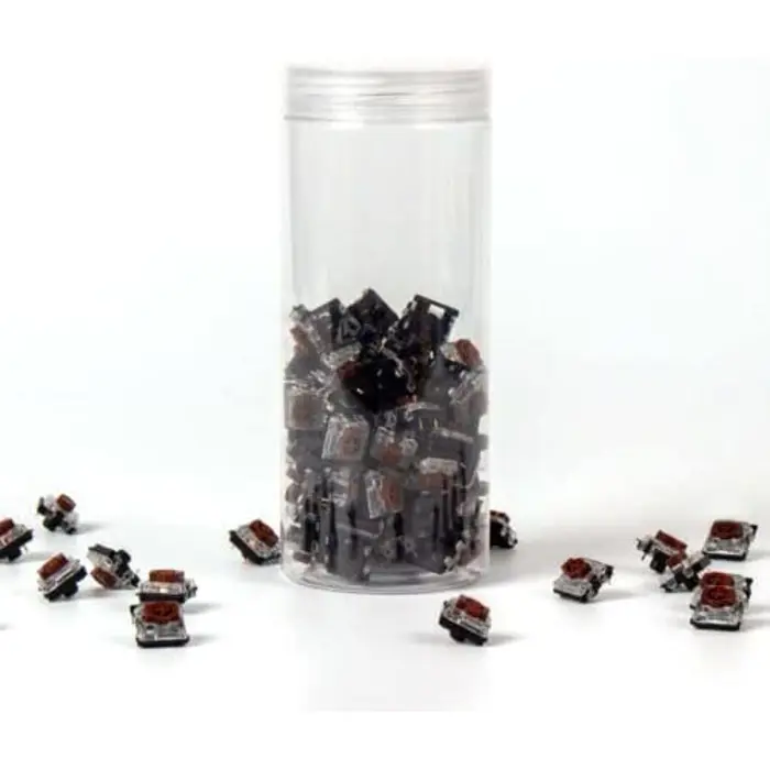 Keychron Gateron Low Profile Mechanical Brown Switch Set, Key Switches (Brown/Transparent, 110 Pieces)