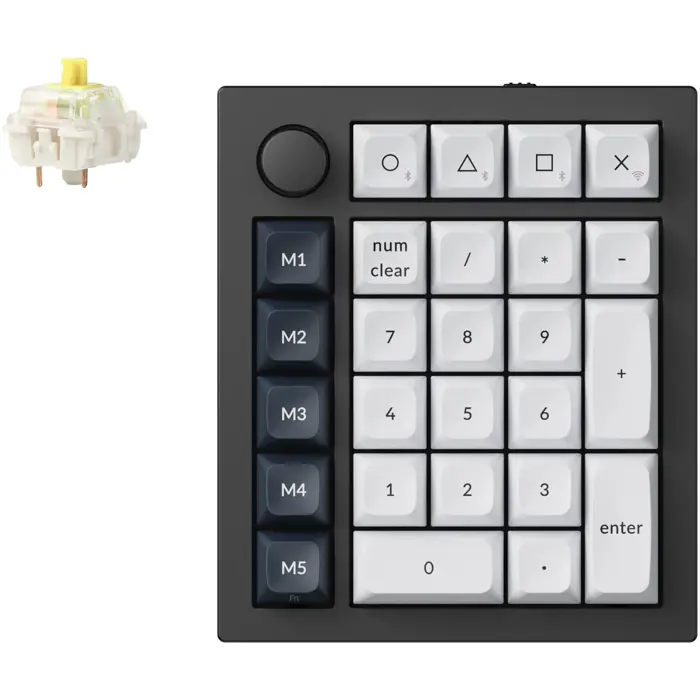 Keychron Q0 Max, numeric keypad black/white, Gateron Jupiter Banana, hot-swap, aluminum frame, RGB