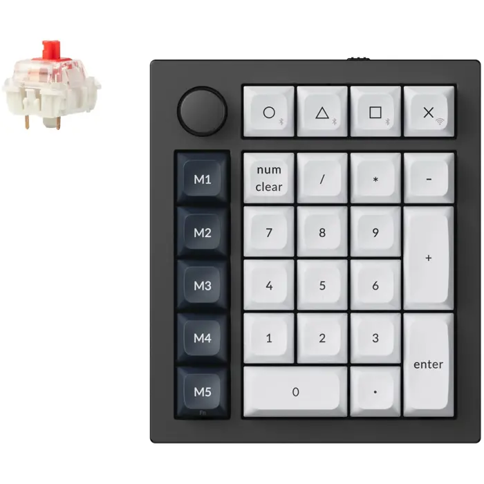 Keychron Q0 Max, numeric keypad black/white, Gateron Jupiter Red, hot-swap, aluminum frame, RGB