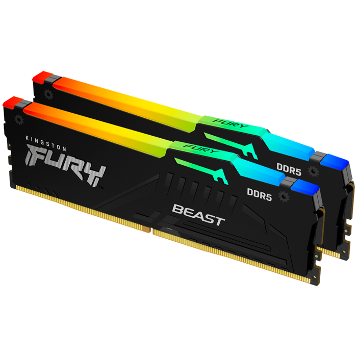 Kingston 16GB 6000MT/s DDR5 CL30 DIMM (Kit of 2) FURY Beast RGB EXPO, EAN: 740617342840