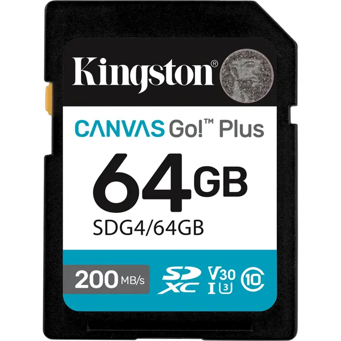 Kingston Canvas Go! Plus 64GB SDXC (black, UHS-I U3, Class 10, V30)