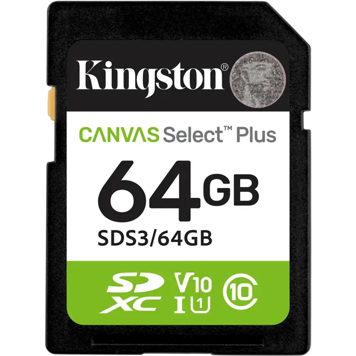 Kingston Canvas Select Plus 64GB SDXC (UHS-I U1, Class 10, V10)