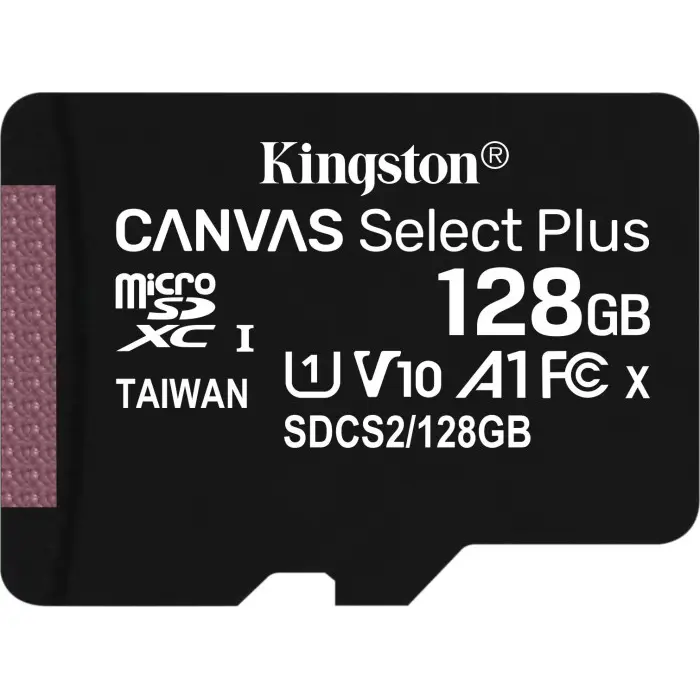 Kingston Canvas Select Plus memory card 128 GB MicroSDXC Class 10 UHS-I