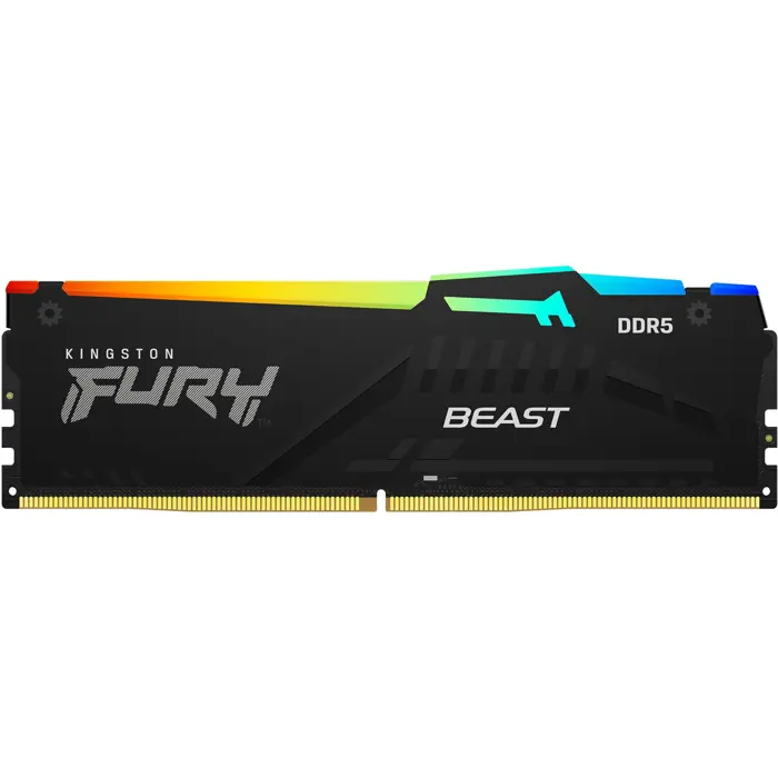 Kingston DDR5 32GB 5200 - CL - 40 - Single-Kit - DIMM - KF552C40BBA-32, fury beast RGB, black