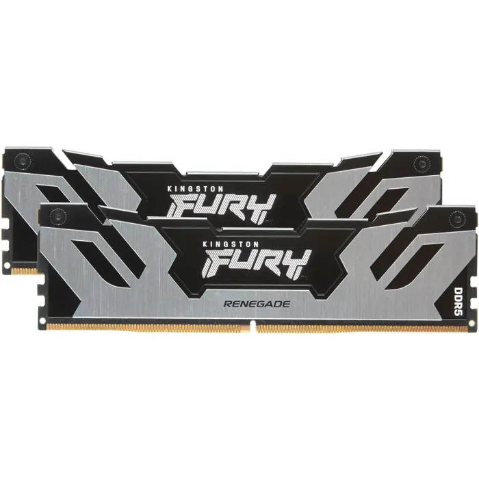 Kingston DDR5 32GB 6400 - CL - 32 - Dual-Kit - DIMM - KF564C32RSK2-32, fury renegade silver, black/silver