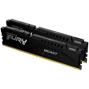 Kingston Fury Beast Black, DDR5-5200, CL40 - 32 GB Dual-Kit KF552C40BBK2-32