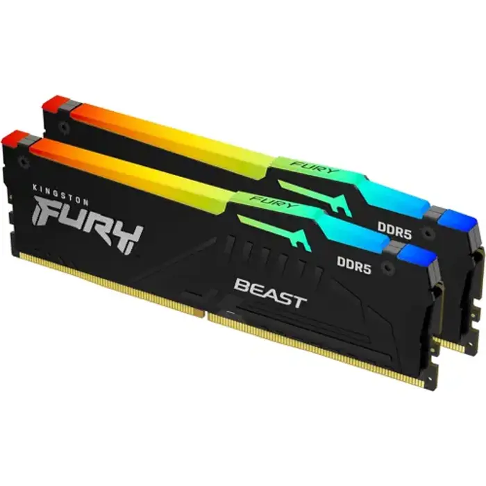 Kingston Fury Beast RGB 32GB Kit (2x16GB) DDR5-6000 DIMM CL30, 1.4V