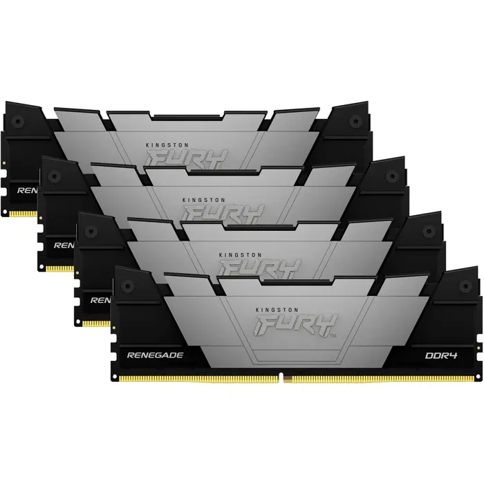 Kingston FURY DDR4 - 64GB - 3600 - CL - 16 (4x 16 GB) quad kit, RAM (black, KF436C16RB12K4/64, Renegade, INTEL XMP)