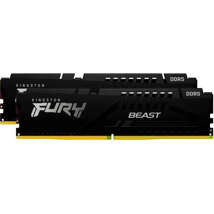 Kingston FURY DDR5 - 16GB -6000 - CL - 30 (2x 8 GB) dual kit, memory (black, KF560C30BBK2-16, Fury Beast, INTEL XMP)