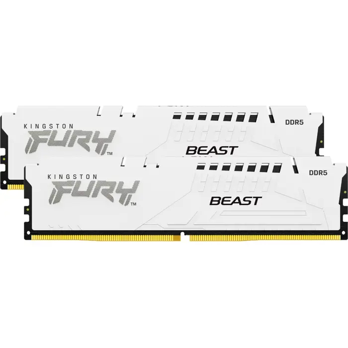 Kingston FURY DDR5 - 32GB - 6800 - CL - 34 (2x 16 GB) dual kit, memory (white, KF568C34BWEK2-32, FURY Beast, INTEL XMP, AMD EXPO)