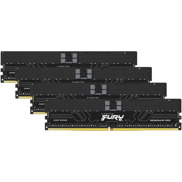 Kingston FURY DDR5 - 64GB - 5600 - CL - 28 (4x 16 GB) Quad Kit, RAM (black, KF556R28RBEK4-64, Renegade Pro, INTEL XMP, AMD EXPO)